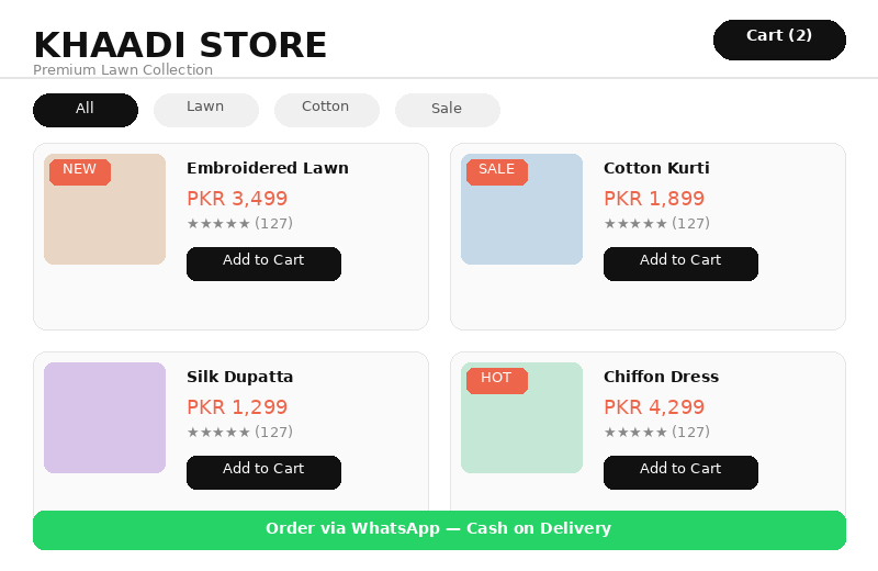 Shop template preview